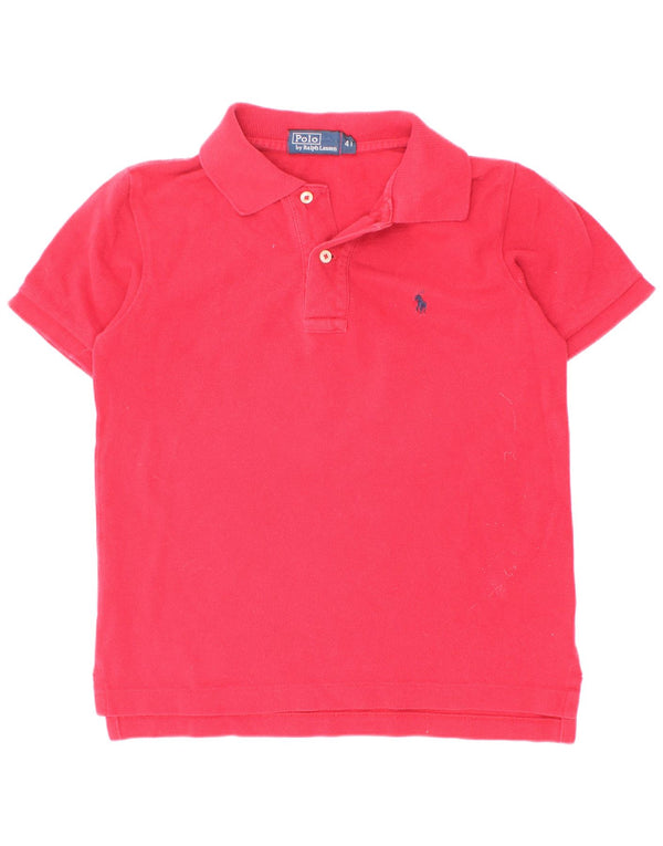 Рубашка Polo Ralph Lauren для мальчиков 3-4 лет, красная, хлопковая