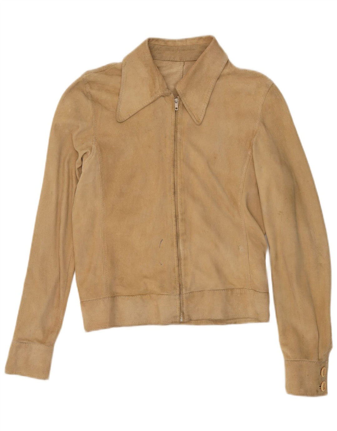 Винтажная женская замшевая куртка IT 44 Medium Beige