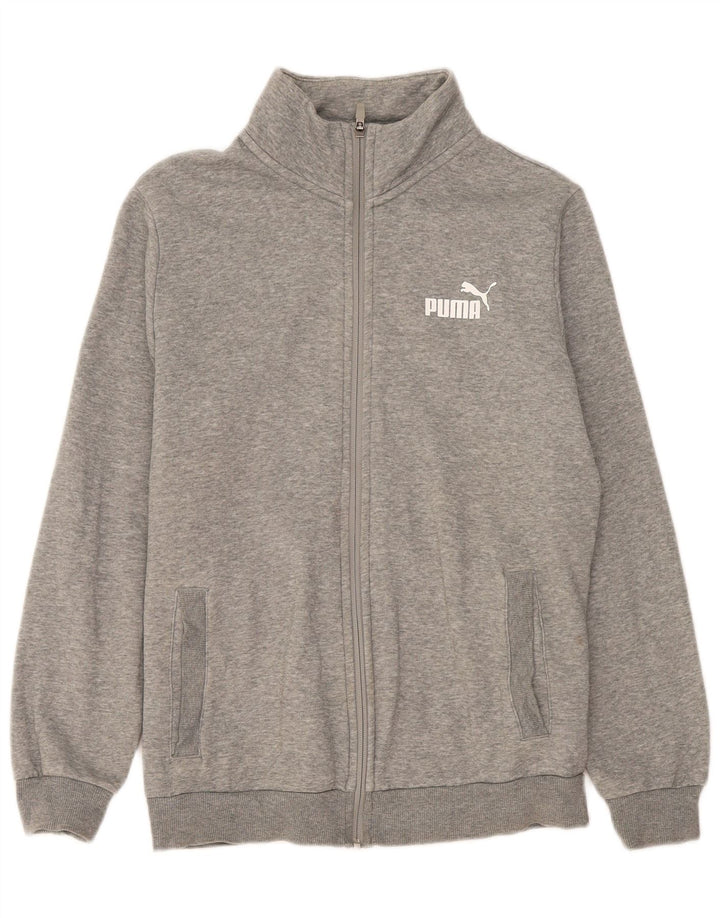Мужской спортивный костюм Puma, маленькая серая хлопковая куртка в крапинку