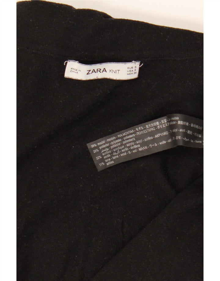 Женский джемпер с высоким воротником Zara UK 10, маленький черный модал