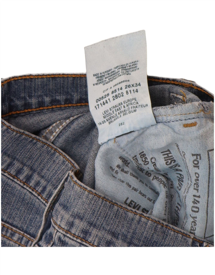 Женские расклешенные джинсы Levi's W26 L34, синий хлопок