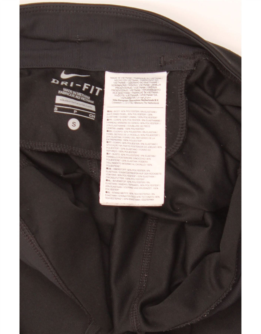 Женские леггинсы Nike Dri Fit UK 10, маленькие черные полиэстер