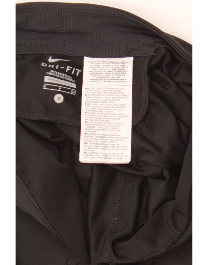 Женские леггинсы Nike Dri Fit UK 10, маленькие черные полиэстер