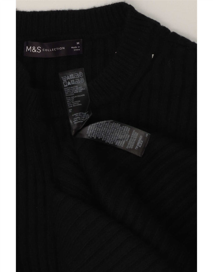 Женское платье-джемпер с длинными рукавами Marks & Spencer UK 14, средний черный