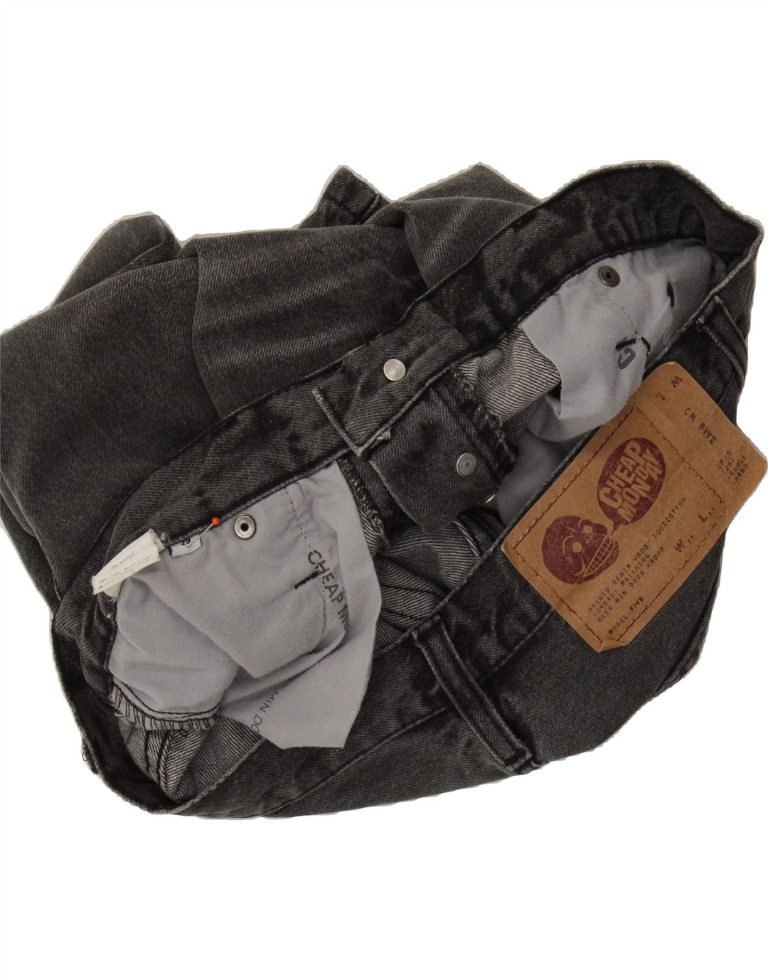 CHEAP MONDAY Mens Denim Shorts W29 Small Grey Cotton Vintage Cheap Monday and Second-Hand Cheap Monday from Messina Hembry 