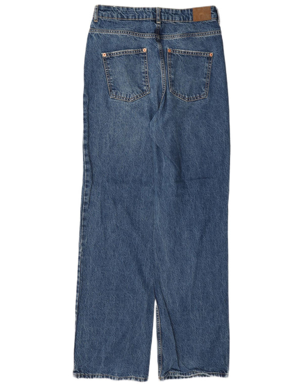 Женские свободные джинсы Zara с высокой талией EU 38, маленькие W28 L33, синие, хлопок