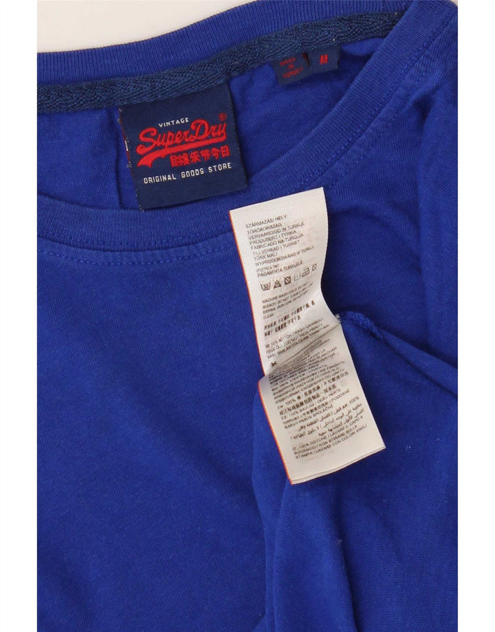 Мужская футболка Superdry Top из хлопка среднего цвета синего цвета