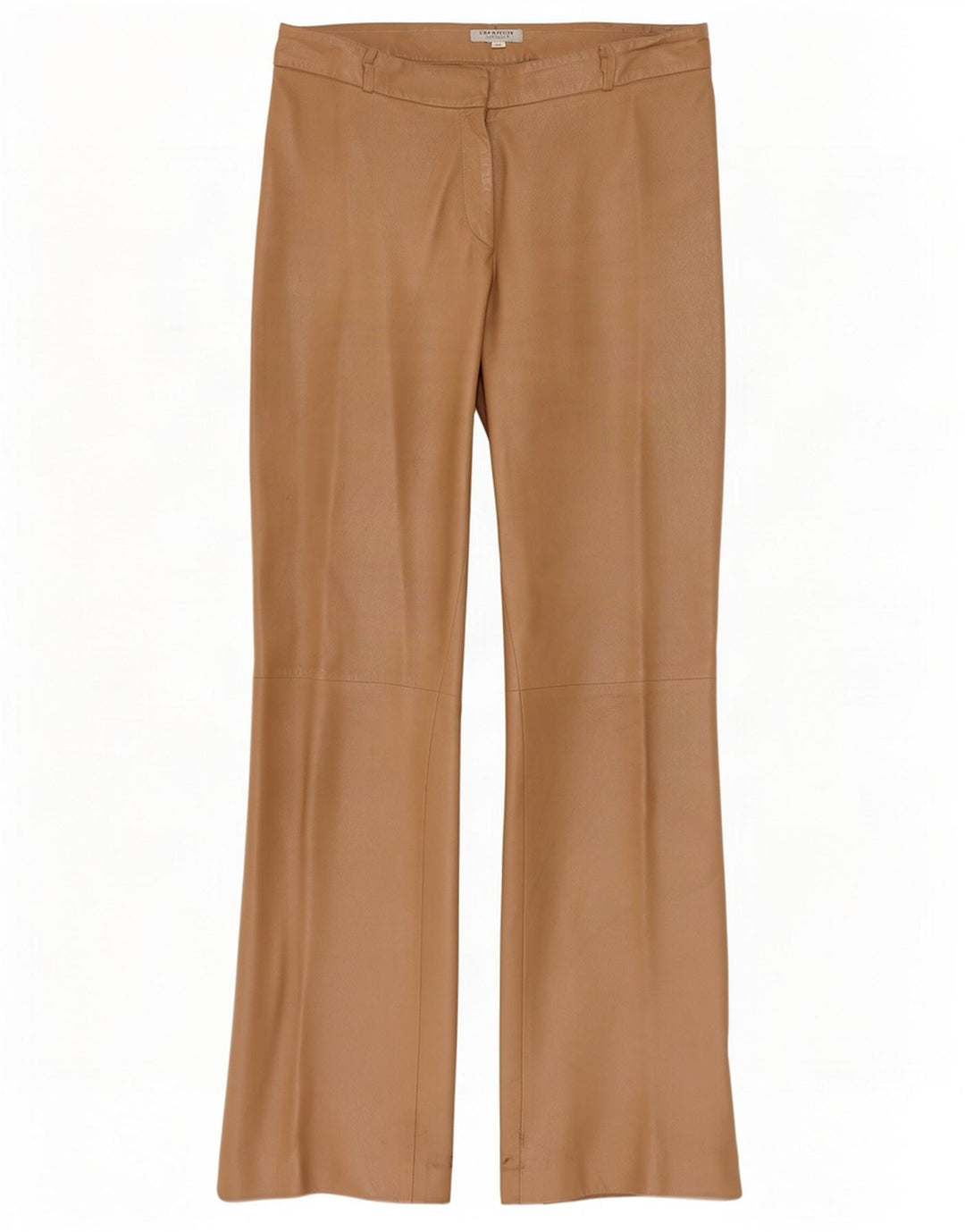 Женские кожаные брюки Conbipel Bootcut IT 46 Large W34 L32 Бежевые