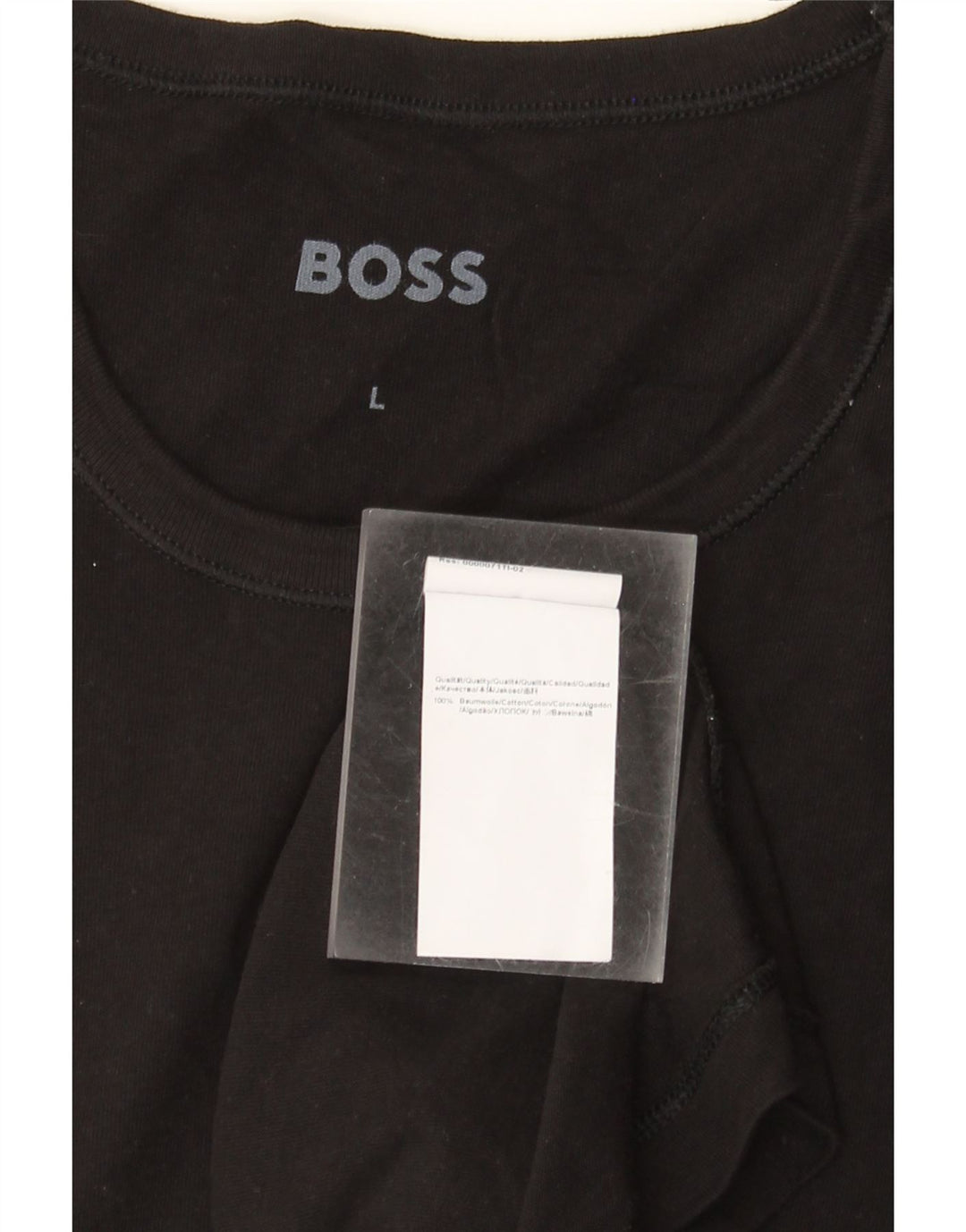 Мужская футболка Hugo Boss, большой черный хлопок
