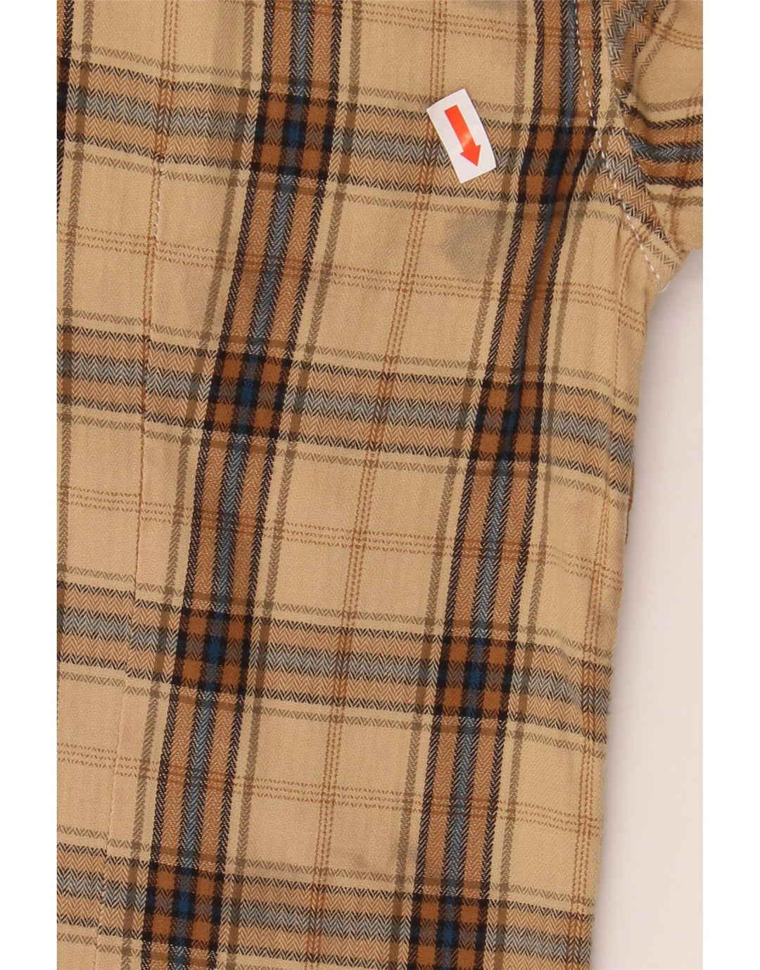 Мужская фланелевая рубашка Guess, маленькая бежевая клетка, хлопок