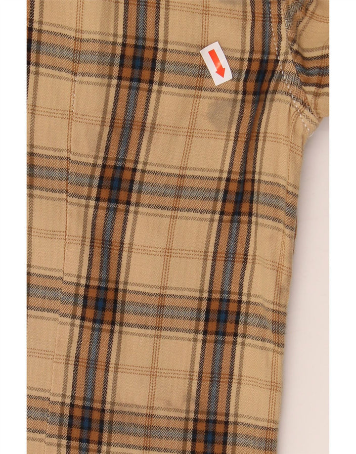 Мужская фланелевая рубашка Guess, маленькая бежевая клетка, хлопок