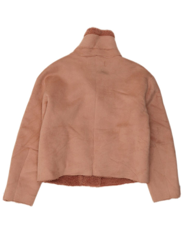 Женская куртка из шерпы Zara UK 10, маленький розовый полиэстер