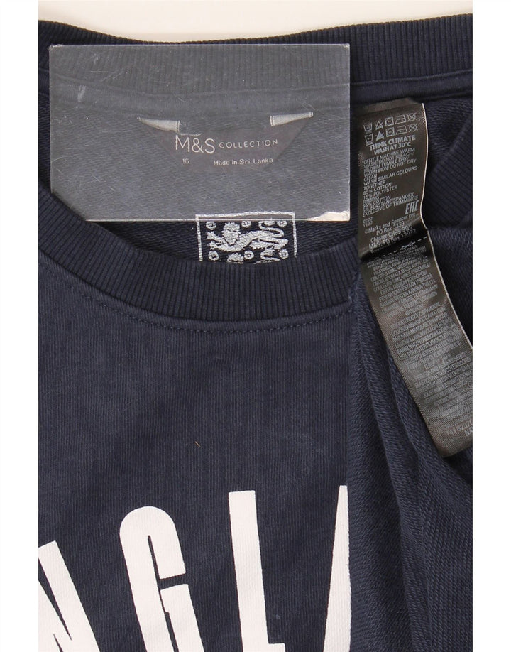 Женский свитер-толстовка Marks & Spencer England UK 16, большой темно-синий