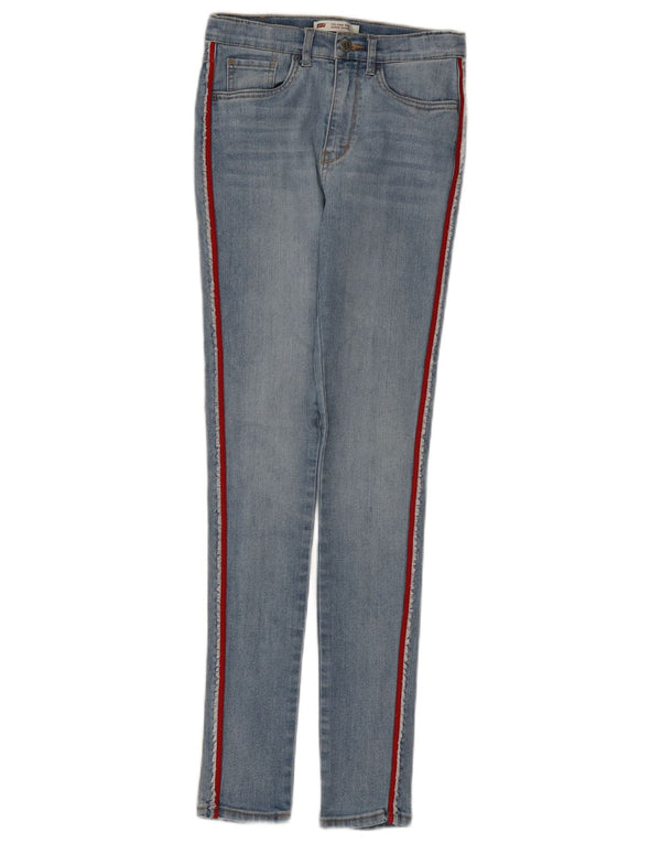 Джинсы скинни LEVI'S Girls 720 с высокой талией 11-12 лет W24 L29 в синюю полоску