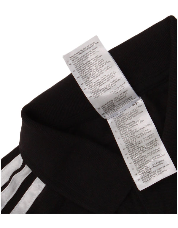 Мужская рубашка поло Adidas, маленькая черная, хлопок
