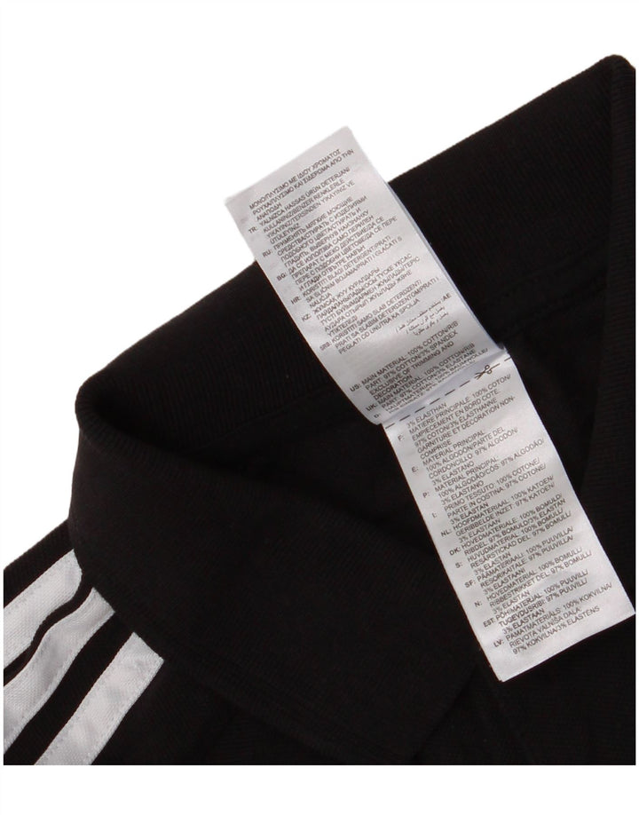 Мужская рубашка поло Adidas, маленькая черная, хлопок