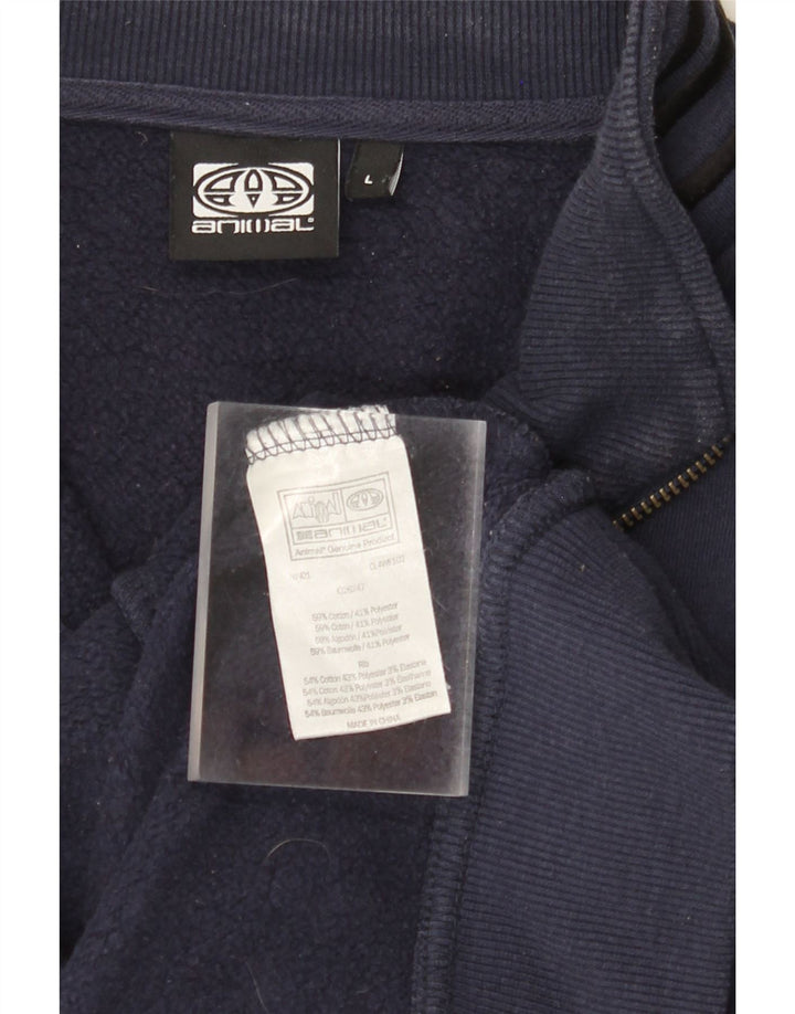 Мужской спортивный костюм ANIMAL, верхняя куртка, большой размер, темно-синий, хлопок