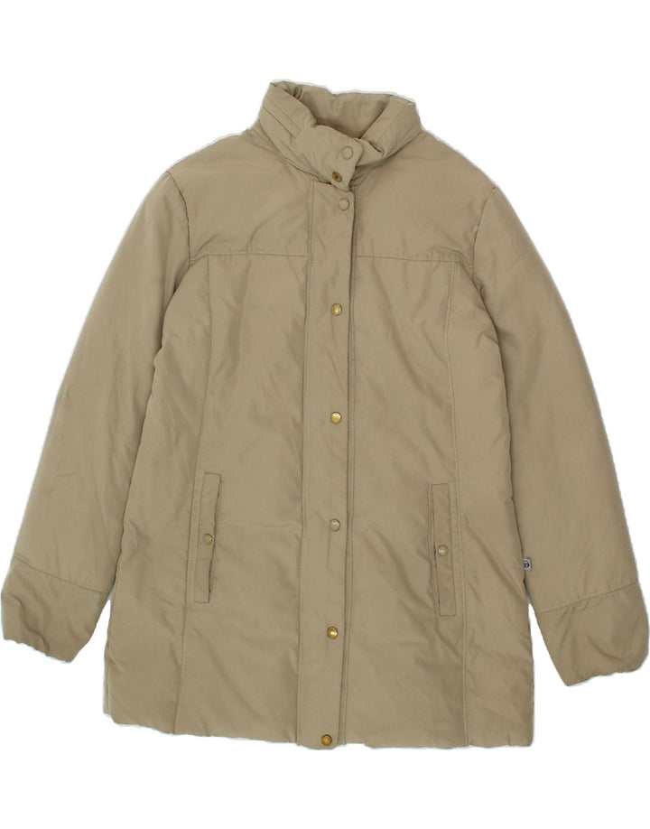 SERGIO TACCHINI Womens Hooded Padded Coat IT 48 XL Beige Vintage Sergio Tacchini and Second-Hand Sergio Tacchini from Messina Hembry 
