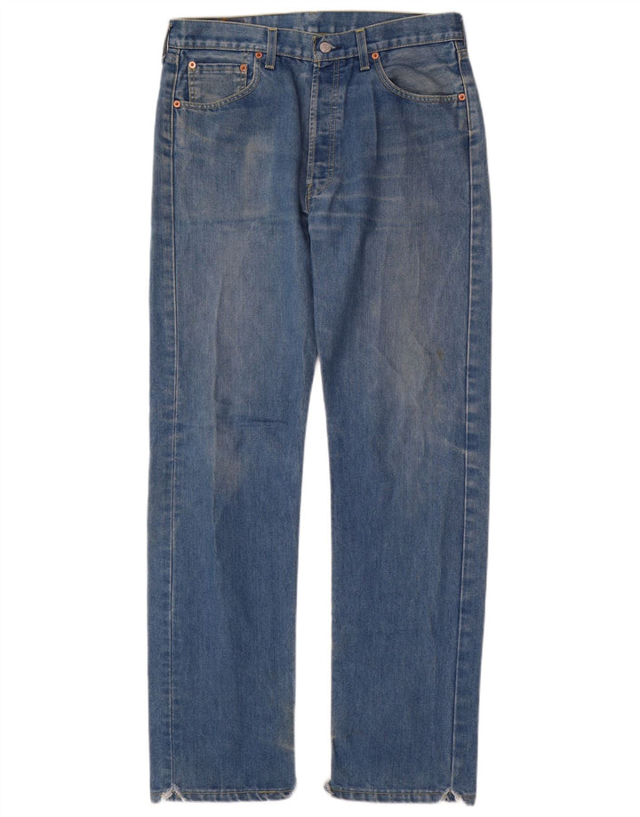 Мужские прямые джинсы LEVI'S 501 W34 L34 синие