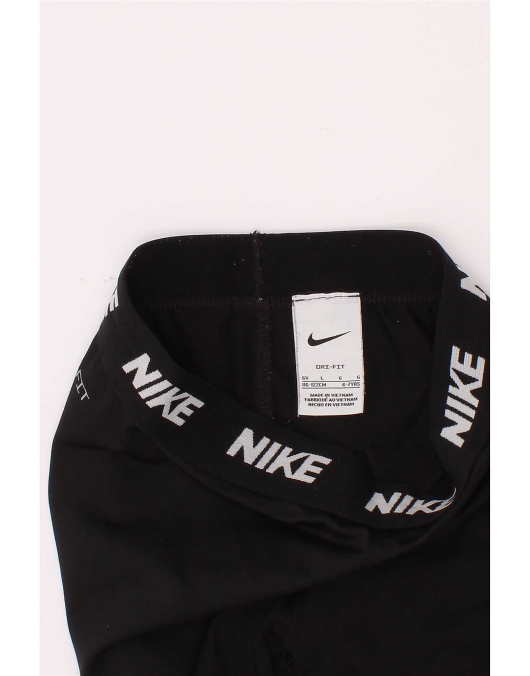 Леггинсы с рисунком Nike для девочек 6–7 лет, большие черные