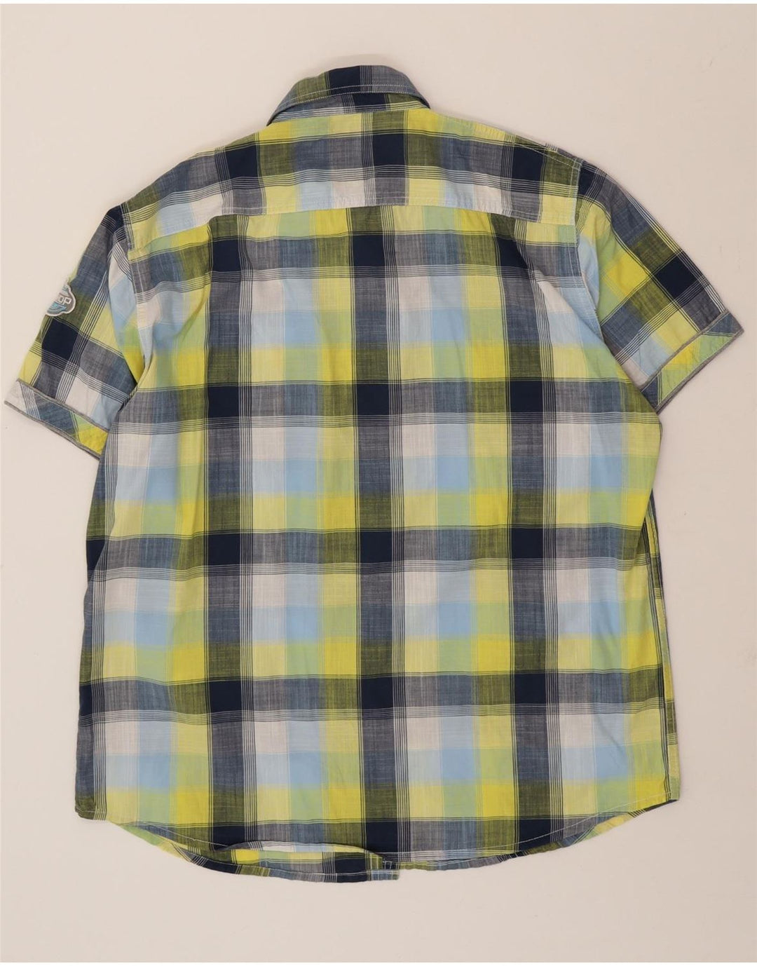ANGELO LITRICO Mens Short Sleeve Shirt Size 46 2XL Multicoloured Plaid Vintage Angelo Litrico and Second-Hand Angelo Litrico from Messina Hembry 