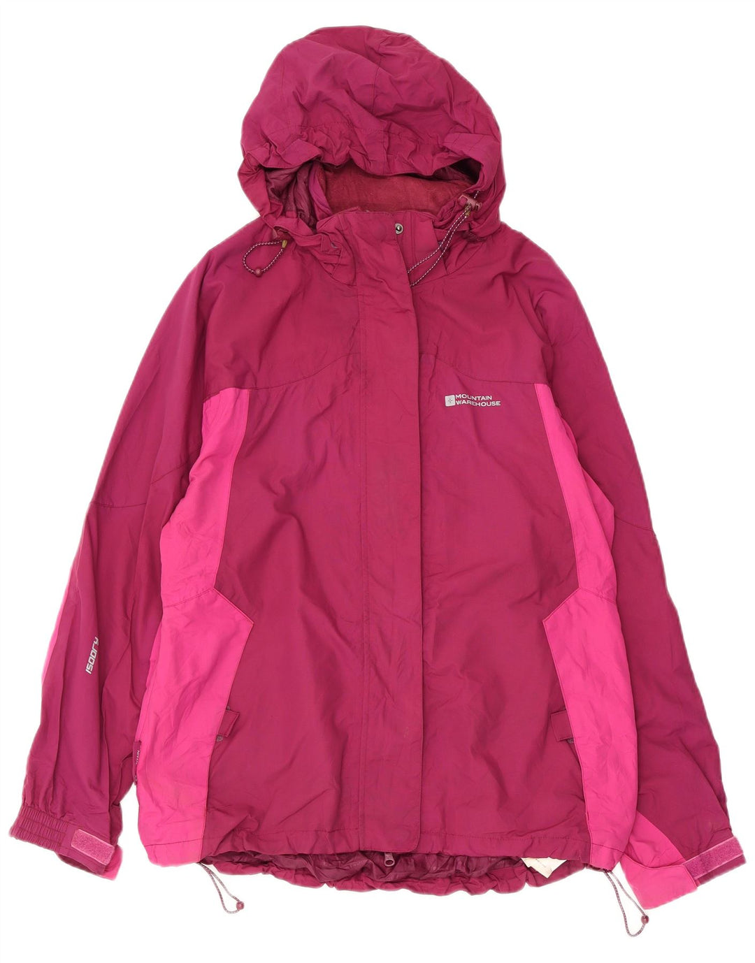Женская непромокаемая куртка с капюшоном Mountain Warehouse UK 14, большая розовая с цветными блоками