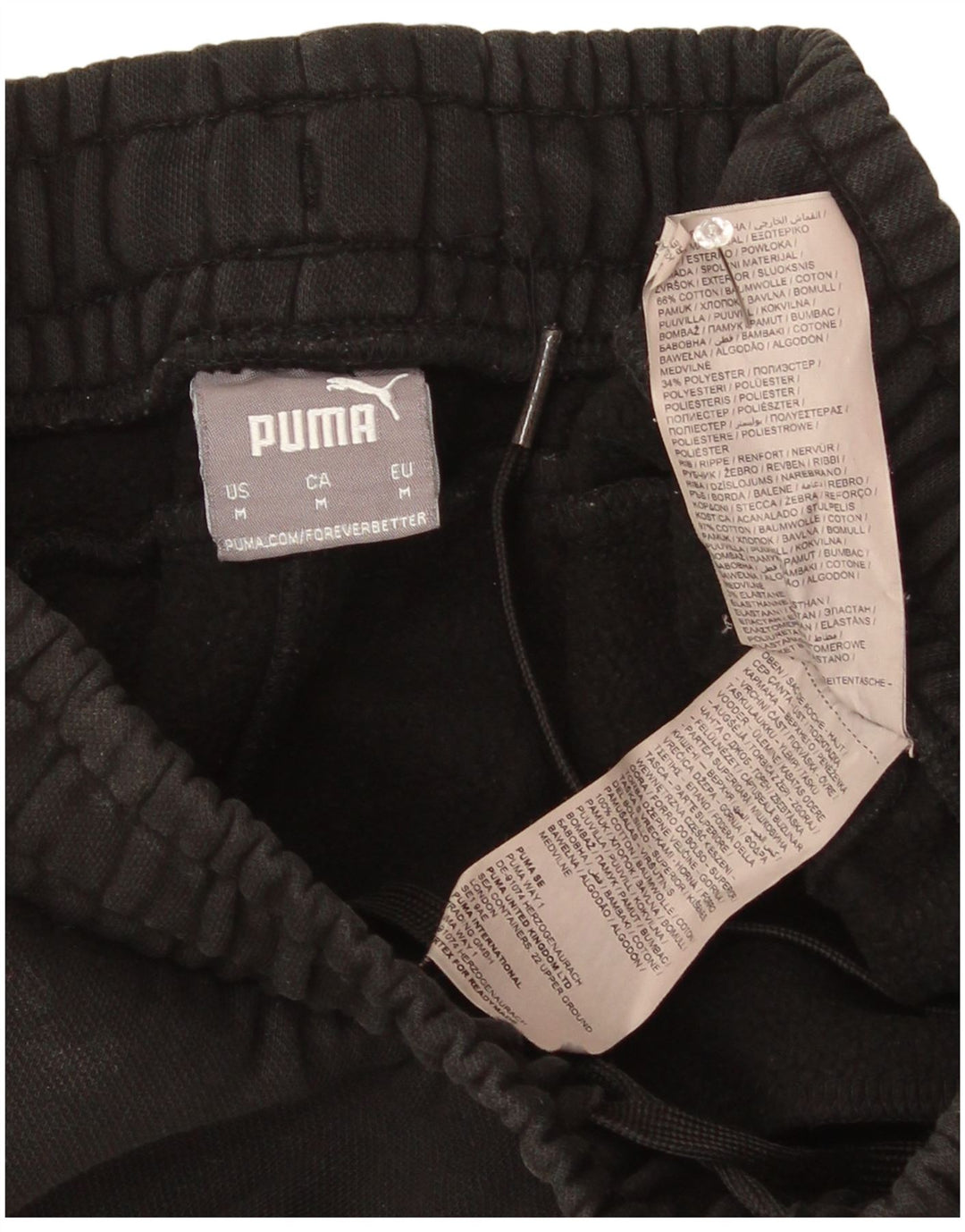Мужские спортивные брюки Puma, джоггеры, средний черный, хлопок