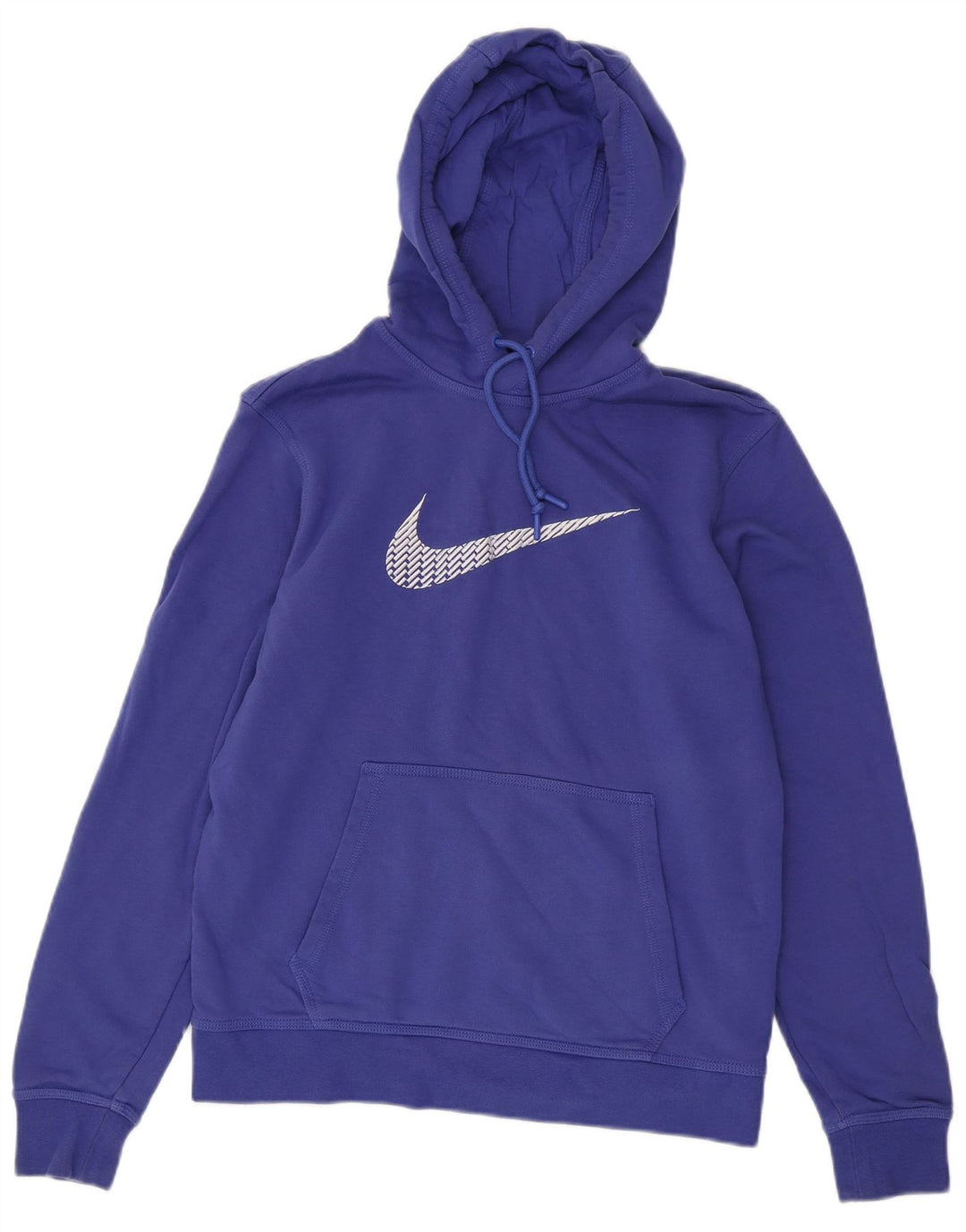 Мужской джемпер с капюшоном с графическим рисунком Nike, хлопковый средний синий цвет