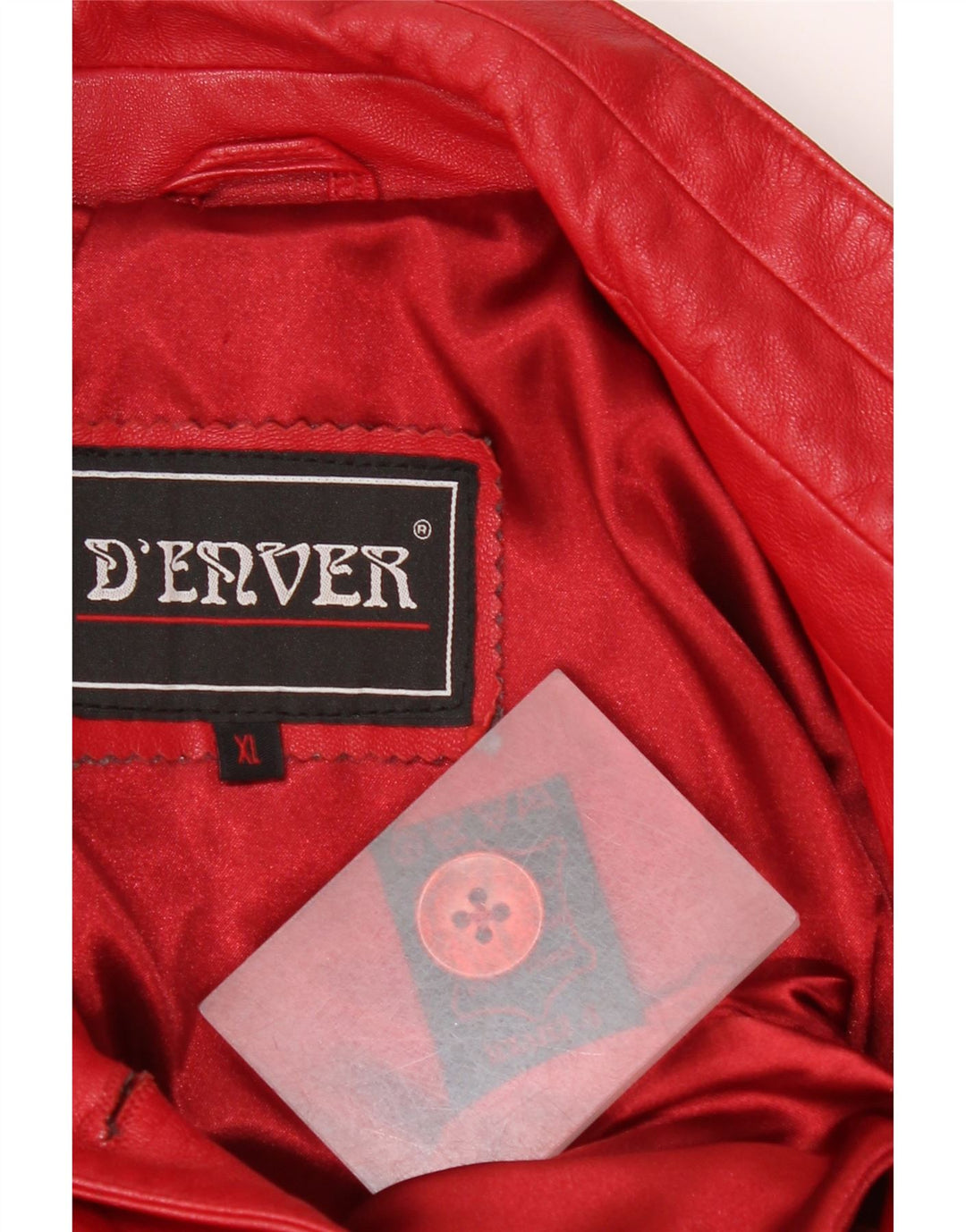 Женское кожаное пальто D'Enver UK 18 XL Красное кожаное
