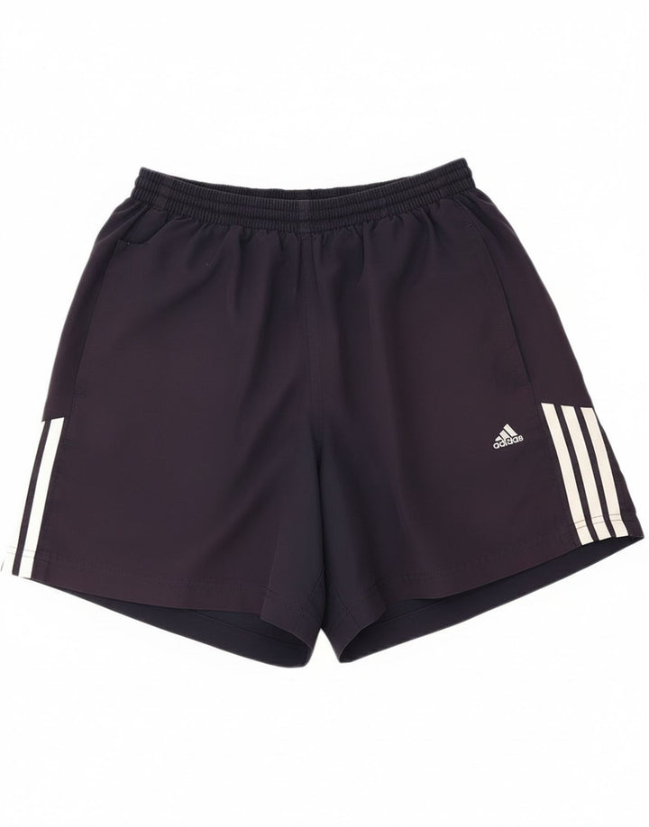 Мужские спортивные шорты Adidas среднего размера, темно-синие, полиэстер