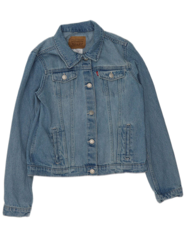 Джинсовая куртка Levi's для девочек 13-14 лет, XL, синяя, хлопок