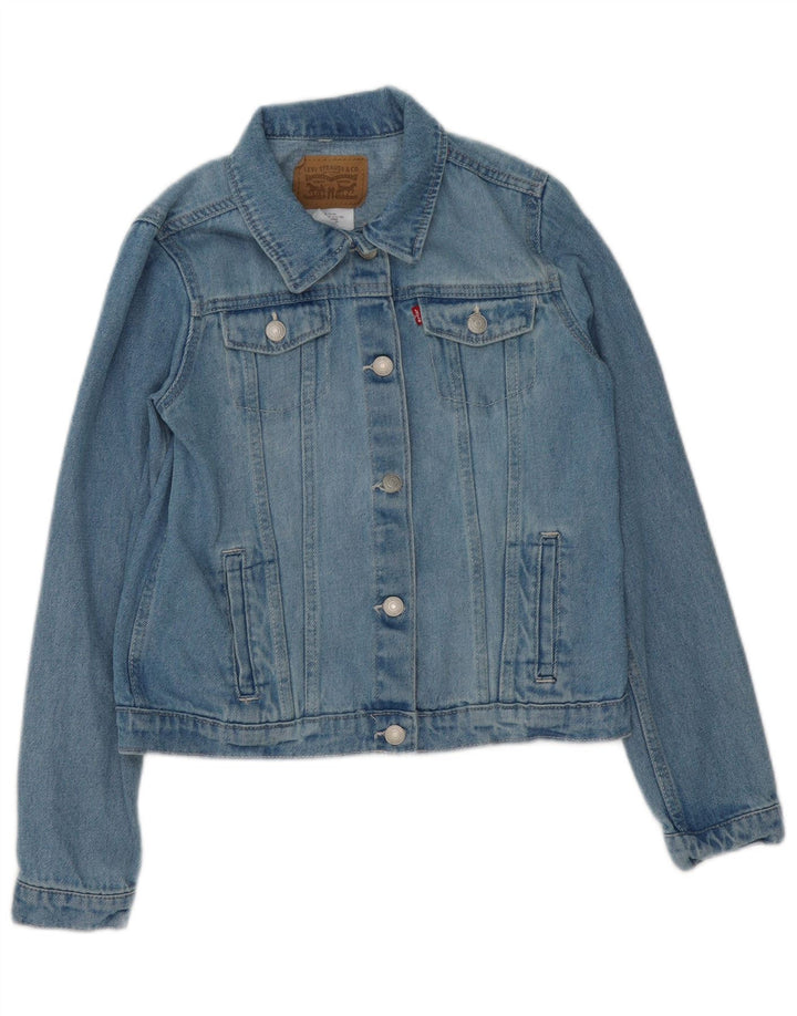 Джинсовая куртка Levi's для девочек 13-14 лет, XL, синяя, хлопок
