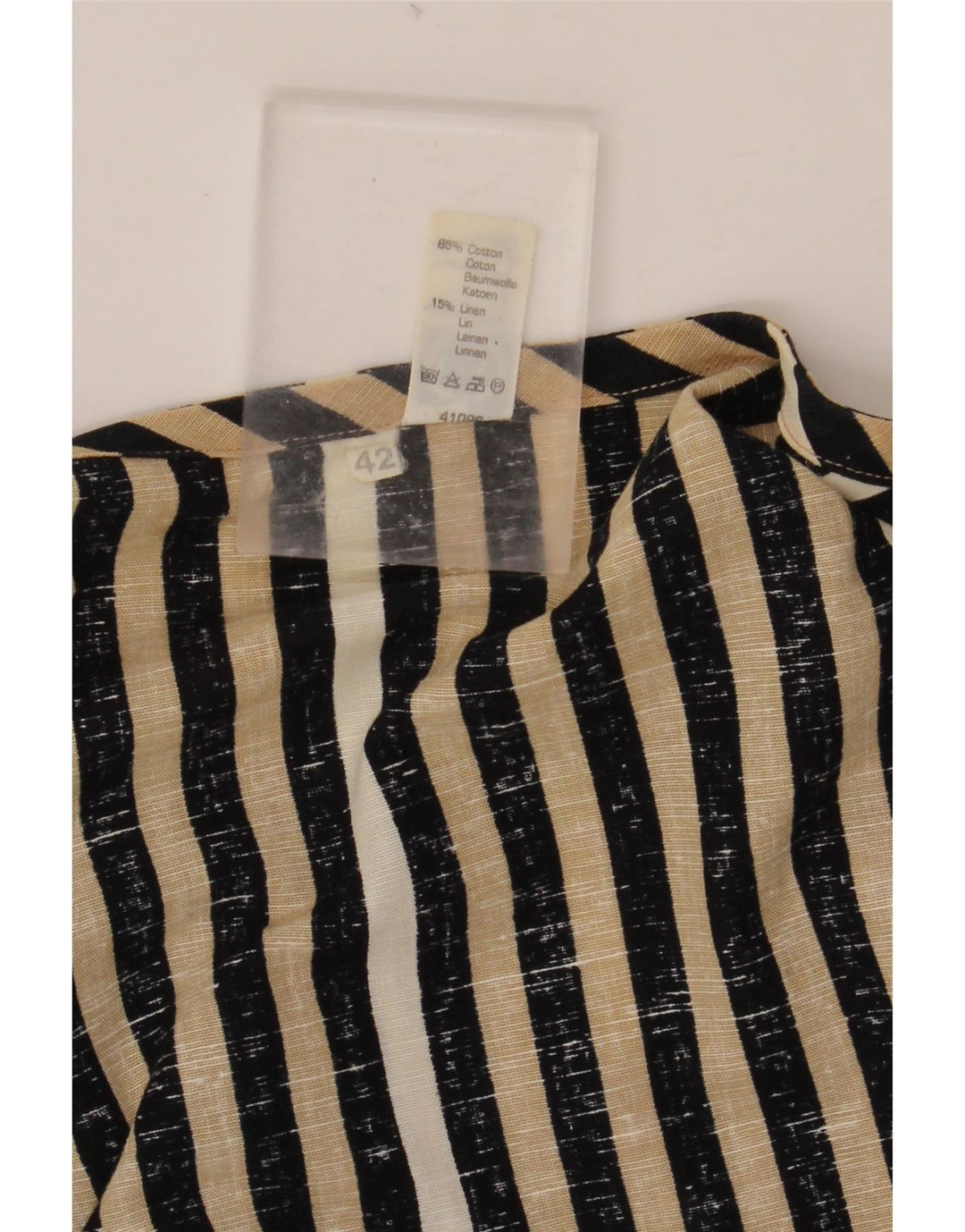 Женская укороченная блузка C & A, хлопковый топ EU 42, большая черная полоска