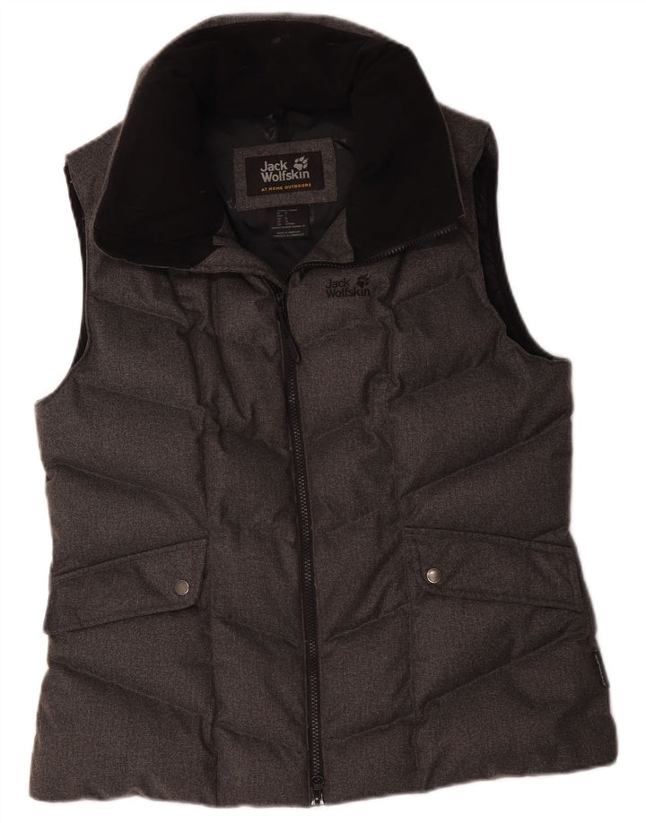 Женский утепленный жилет Jack Wolfskin UK 12, средний серый полиэстер