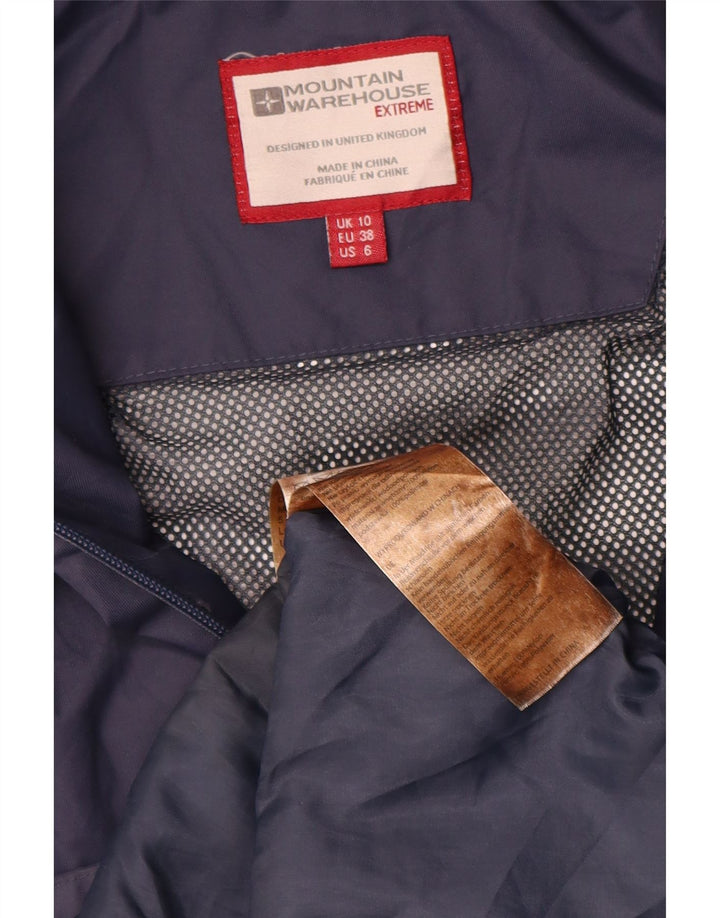 MOUNTAIN WAREHOUSE Женская куртка-дождевик UK 10, маленькая, темно-синяя, с цветными блоками