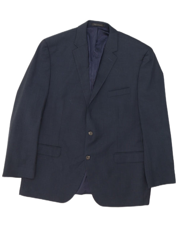Мужской пиджак Chaps с 2 пуговицами, Великобритания 46, 3XL, темно-синий, шерстяной