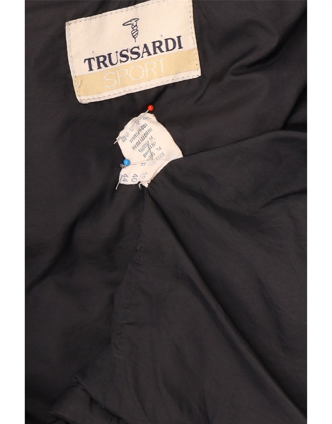 Trussardi Мужская утепленная куртка свободного кроя IT 44 XS Черный полиэстер