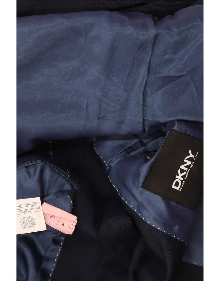 Мужской пиджак Dkny на 2 пуговицах IT 52 XL Темно-синий, шерсть