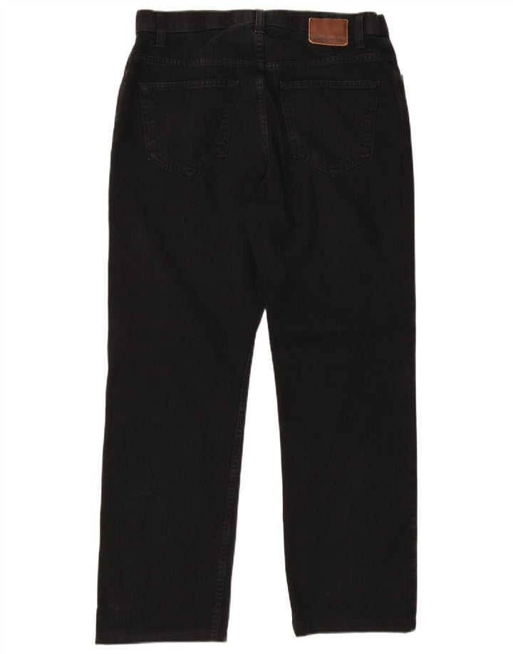 Мужские прямые джинсы MARKS & SPENCER W34 L31, черный хлопок