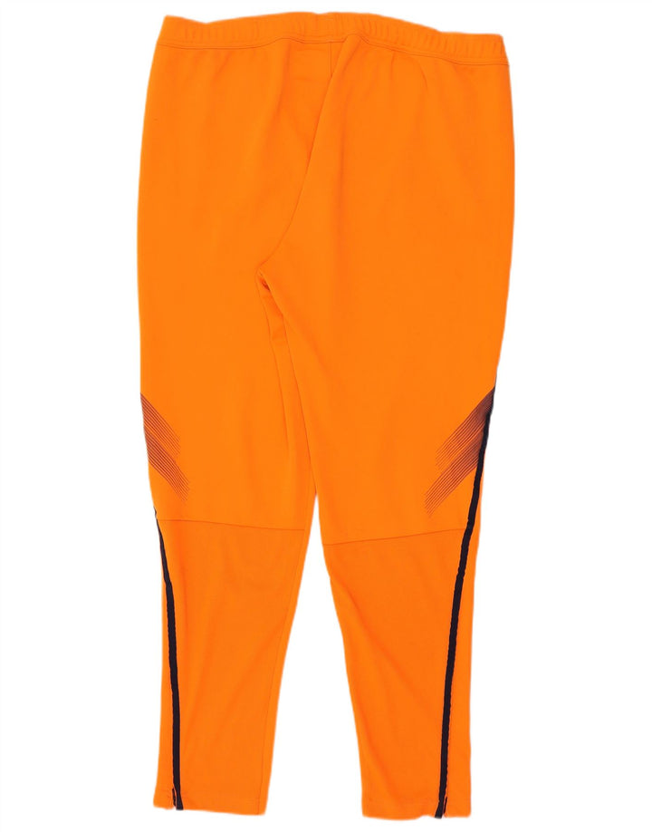 Мужские спортивные брюки ADIDAS Climalite XL, оранжевый полиэстер с цветными блоками