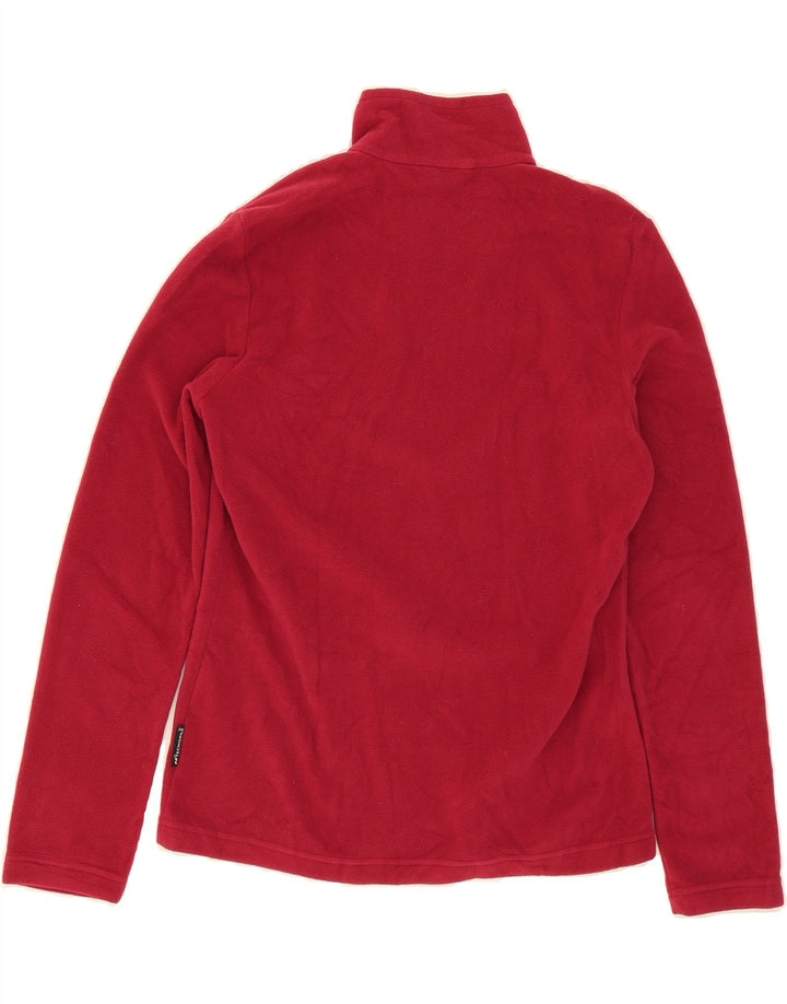 JACK WOLFSKIN Womens Fleece Jacket UK 12 Medium  Red Polyester Vintage Jack Wolfskin and Second-Hand Jack Wolfskin from Messina Hembry 