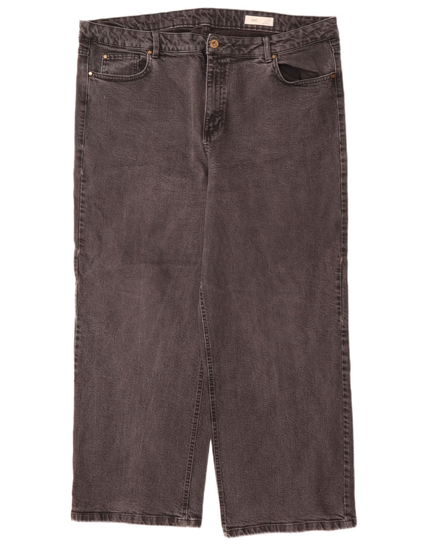 Женские широкие джинсы с высокой талией Marks & Spencer, Великобритания 22 3XL W44 L29 Серые