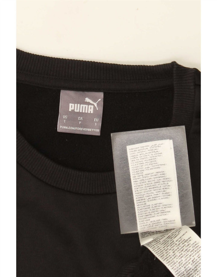 Мужской свитшот Puma, маленький черный хлопковый джемпер с цветными блоками