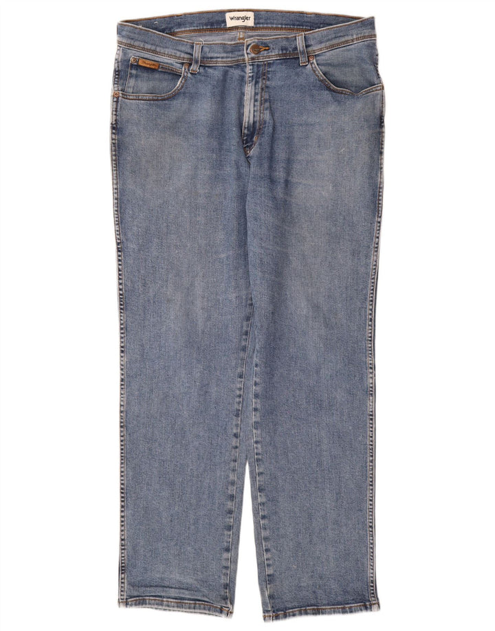 Мужские прямые джинсы Wrangler Texas W38 L32, синий хлопок