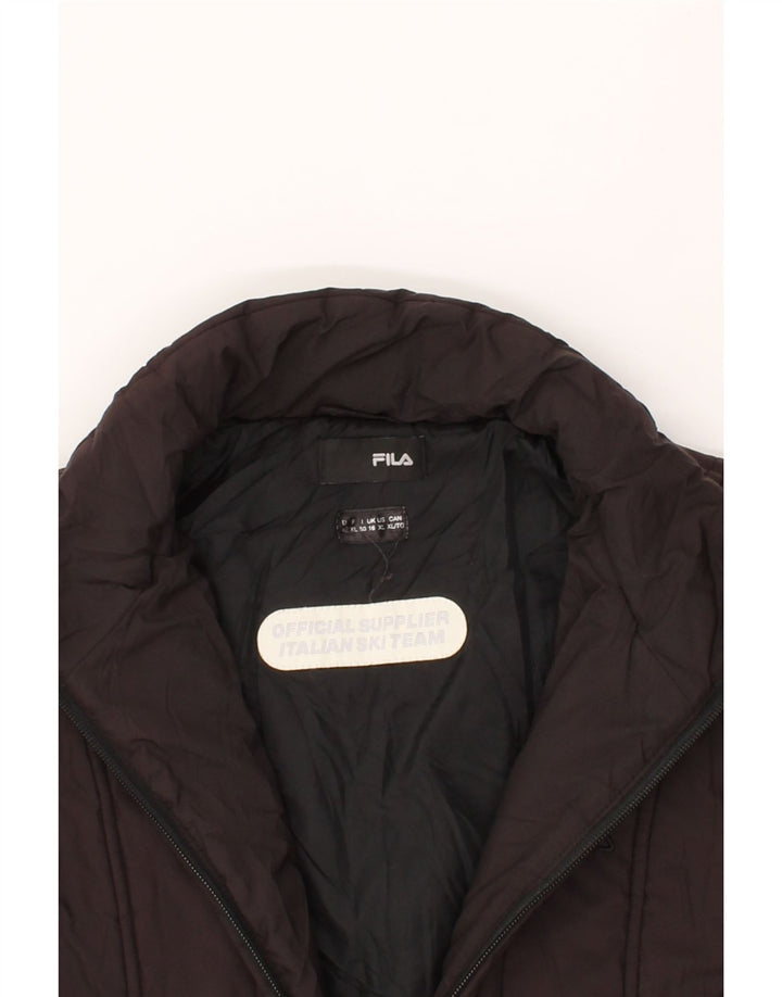 FILA Womens Padded Jacket UK 16 Large  Blue Polyester Vintage Fila and Second-Hand Fila from Messina Hembry 