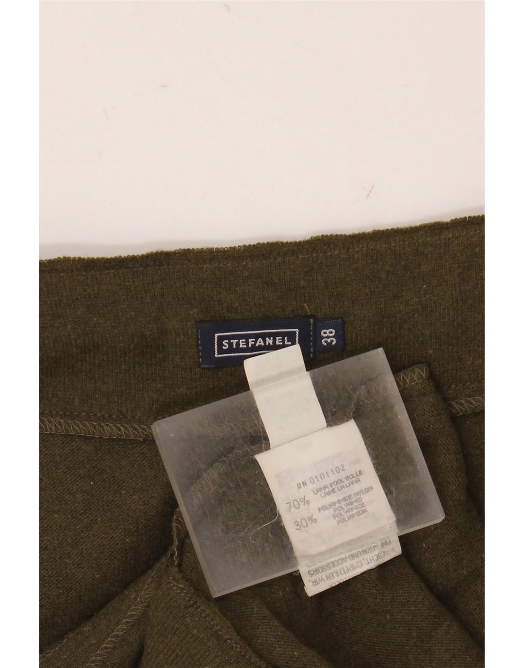 Stefanel Женская трикотажная юбка-трапеция EU 38 Medium W28 Хаки Шерсть