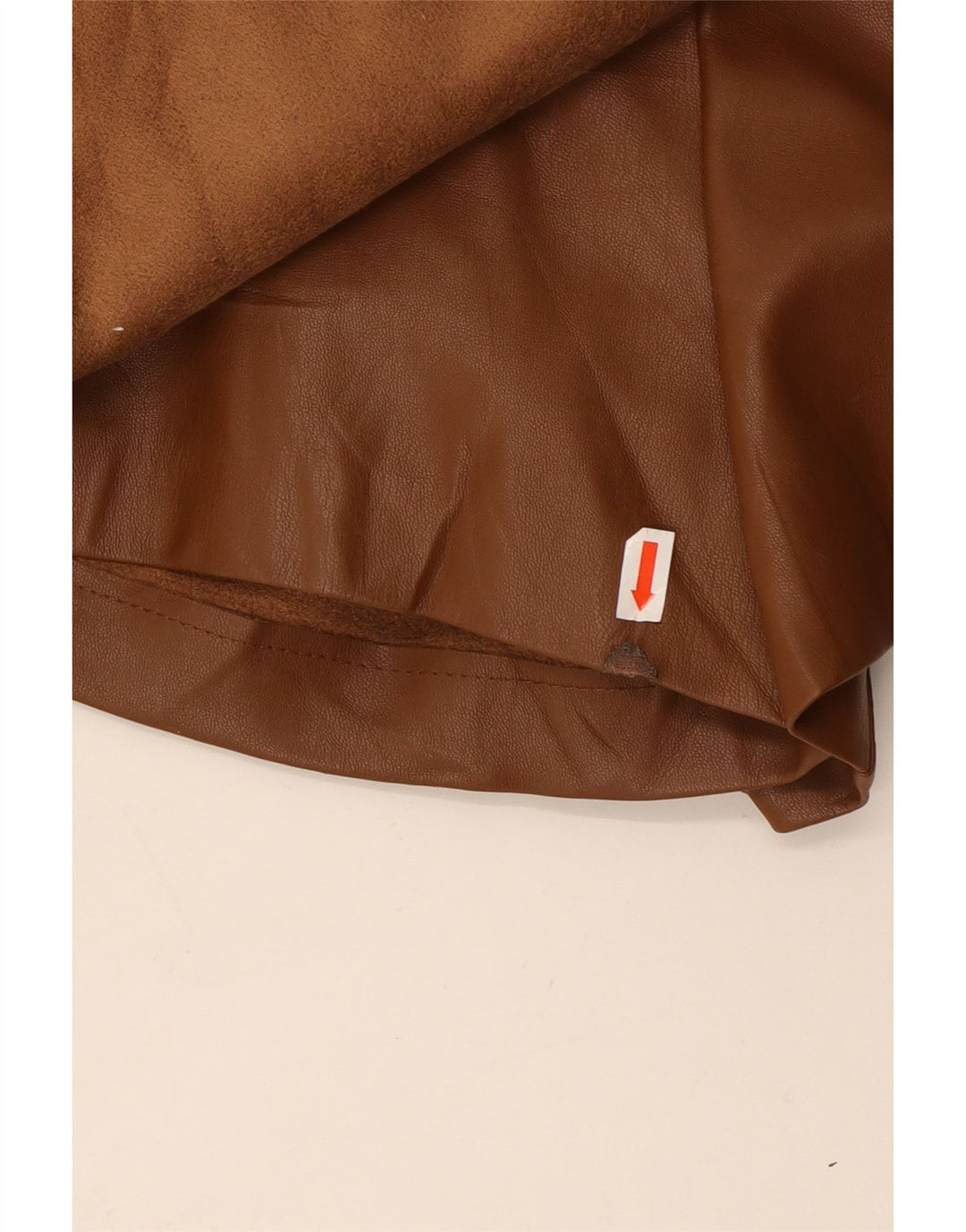 Женские шорты из искусственной кожи ZARA XS W25, коричневые, полиэстер