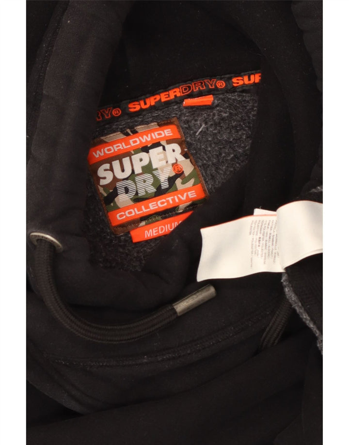 SUPERDRY Мужской джемпер с капюшоном, средний черный, хлопок