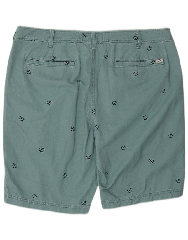 Мужские шорты чинос с рисунком Abercrombie & Fitch W36, большие синие, хлопок