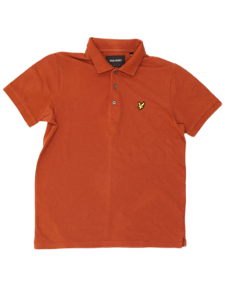 Мужская рубашка-поло Lyle & Scott среднего оранжевого цвета, хлопок
